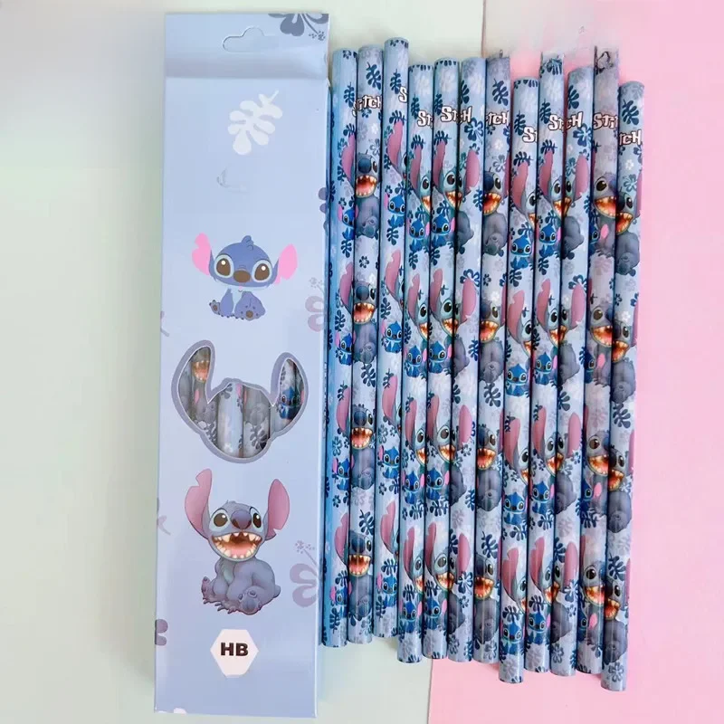 Disney Cartoon Stitch Pencil for Kids, Rubber School Supplies, Pencil Roller, Hb Pencils, Birthday