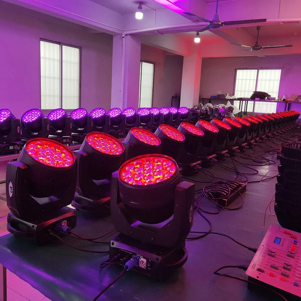 flight case moving head wash zoom led 19x15w rgbw moving head light 19 eyes moving head light with CTO ECO function Mexico AU