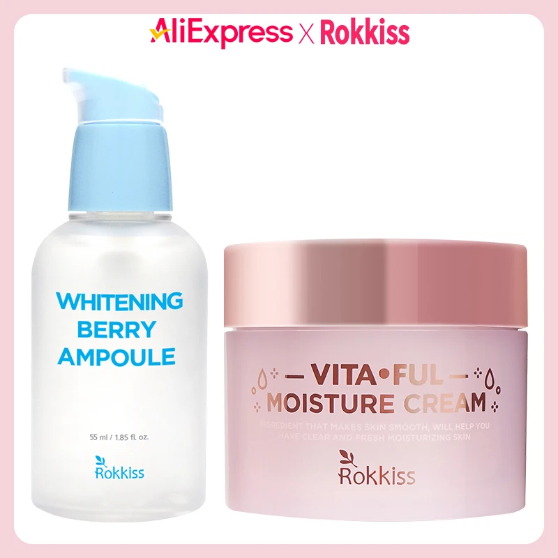 Rokkiss Whitening Berry Ampoule, 55ml + Vitaful Moisture Cream, 120g 