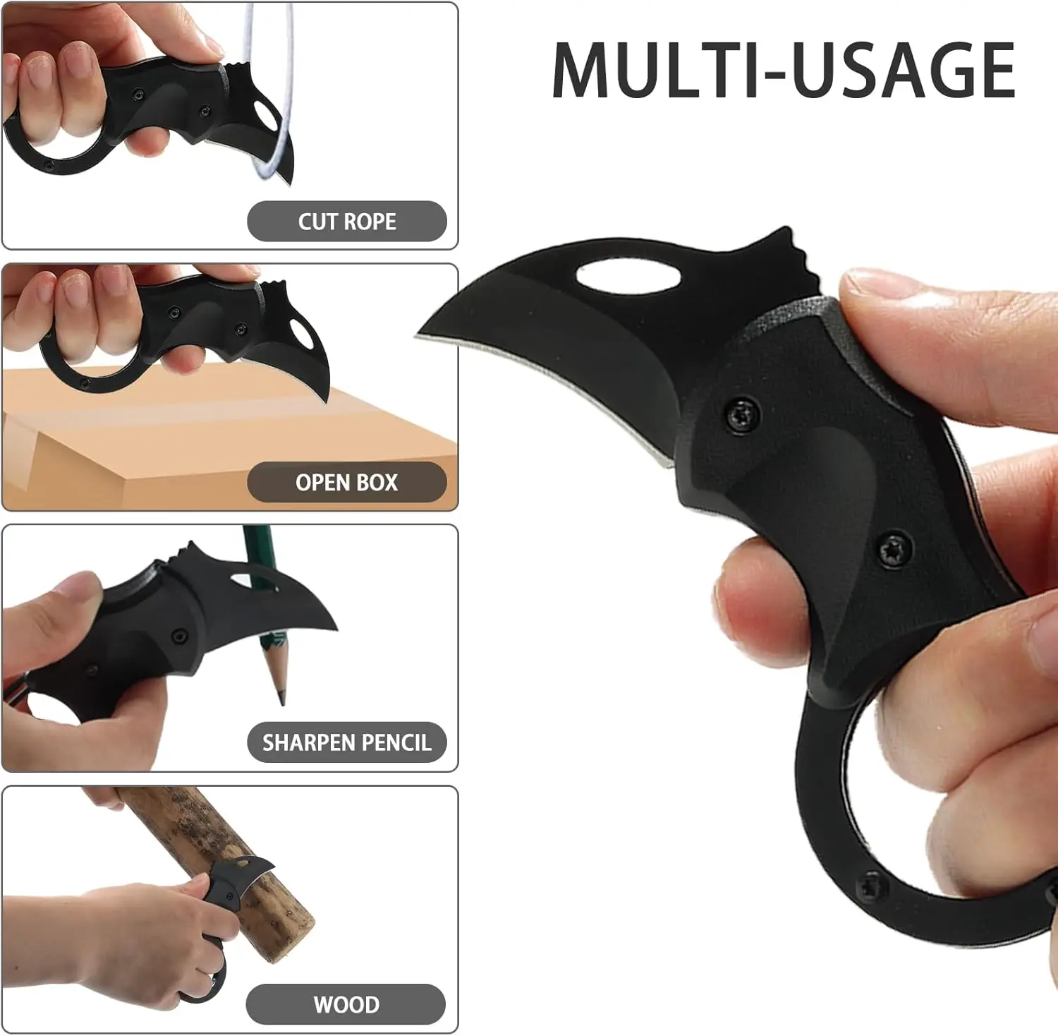 (3pcs)Box Opener | Small Carabiner Clip Box Opener With Buckle Foldable Precision Tool, For Indoor Outdoor Office Daily Travel Picnic Hiking Fishing Envelope Package Paper