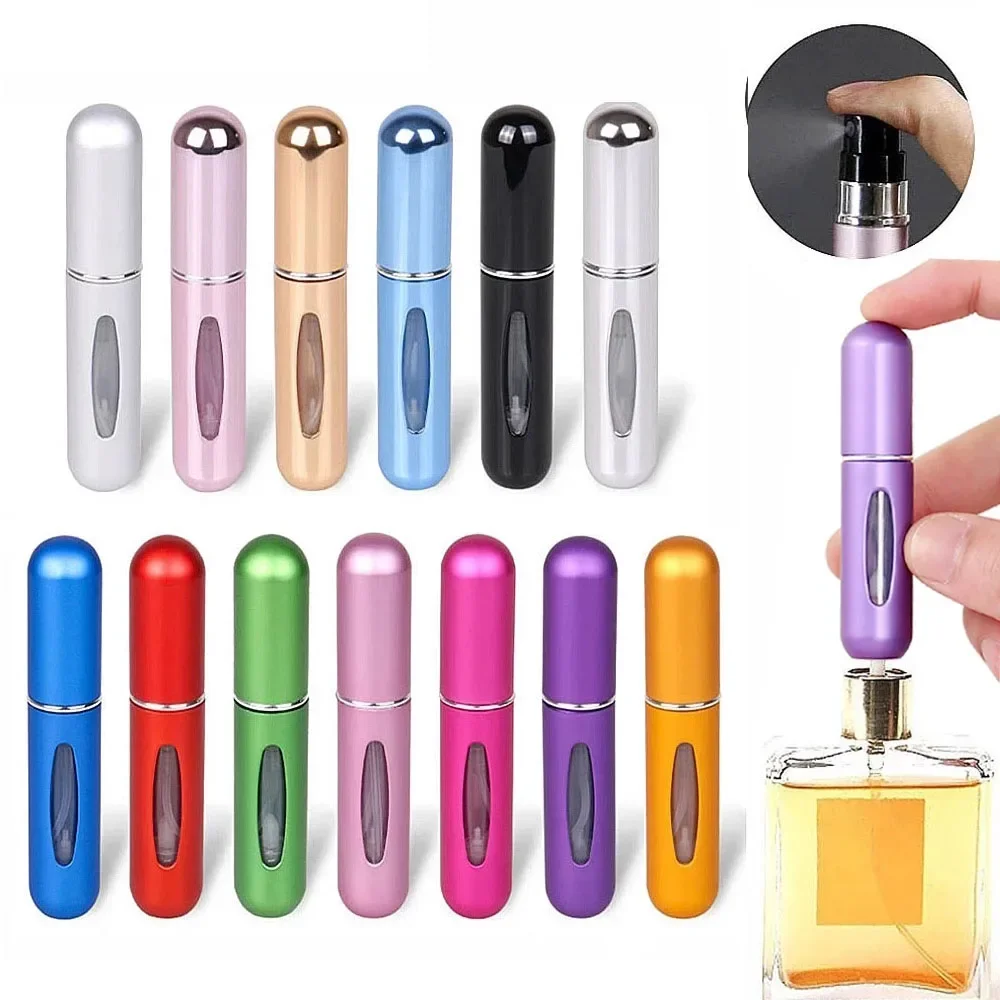 Atomiseur de parfum portable 8/5ml, contenant liquide pour cosmétiques, mini vaporisateur en aluminium, alcool africain, bouteille illable de tous les jours