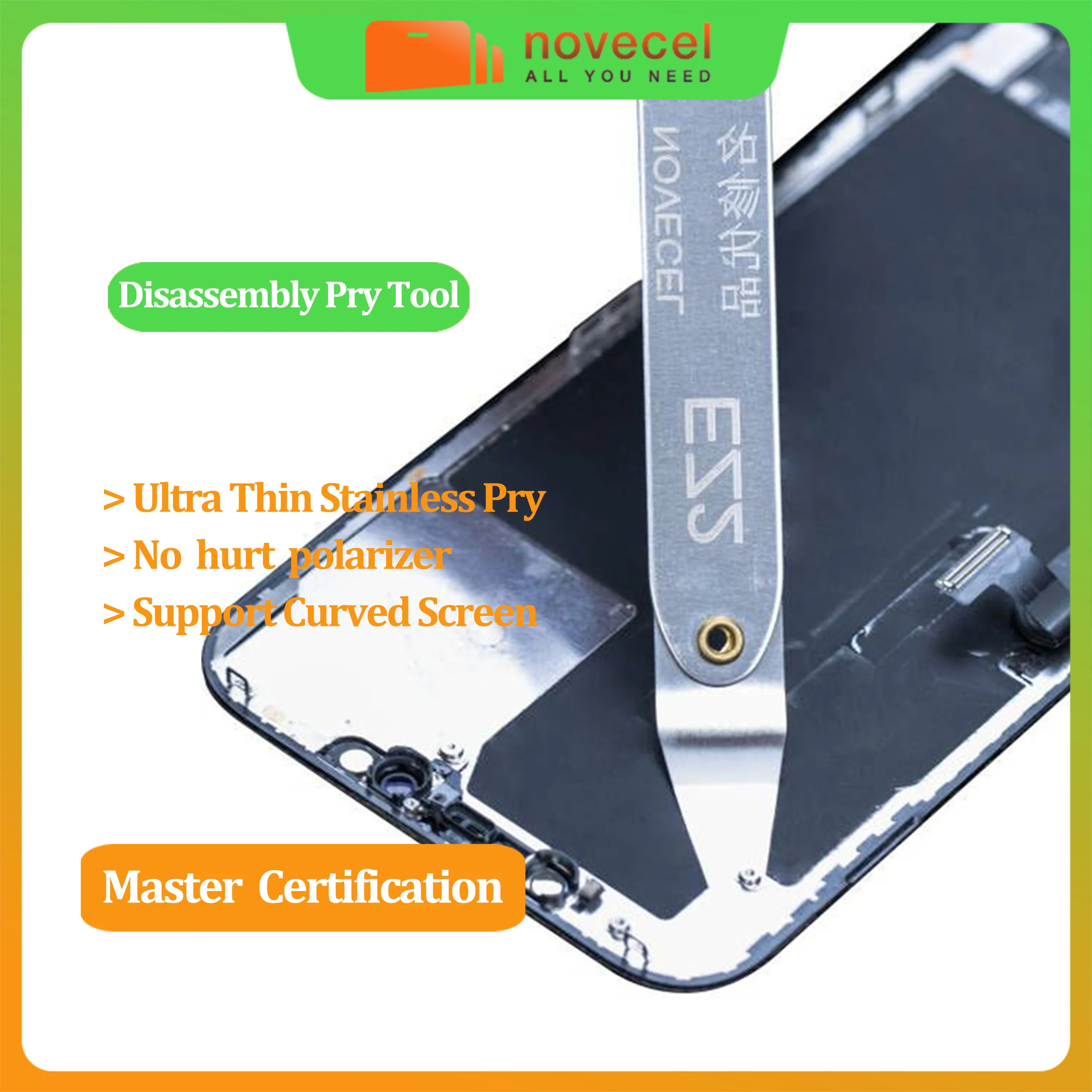 

Ultra Thin Stainless Disassembly Pry Tool For iPhone Samsung Huawei Curved Screen Separation Frame Removal Phone Repair Tool Set