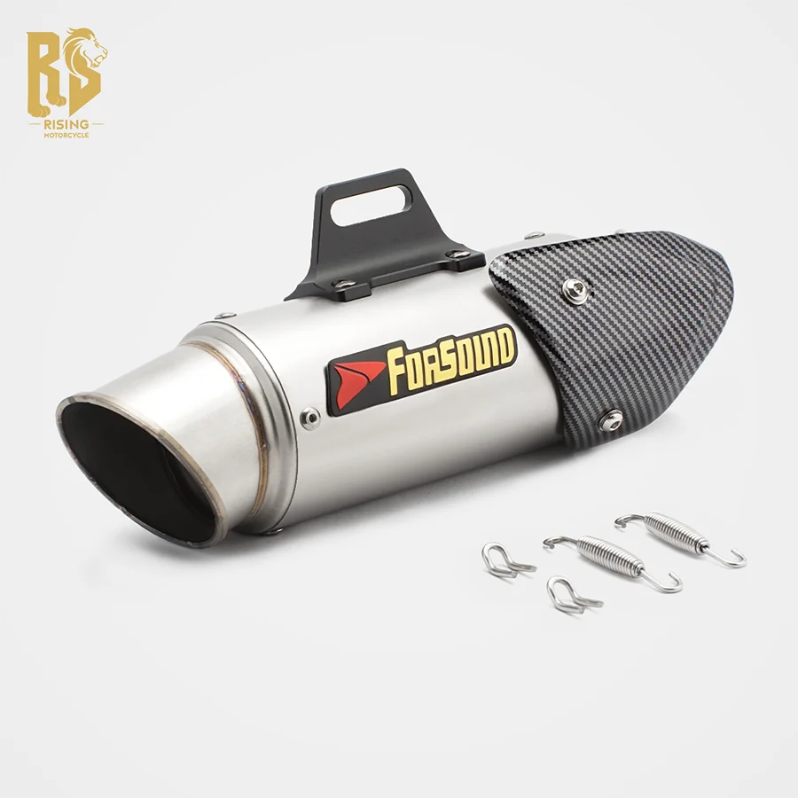 

Motorcycle universal exhaust pipe oblique mouth with plate small cannon (laser engraved) 51MM caliber HONDA KAWASAKI SUZUKI YAMA