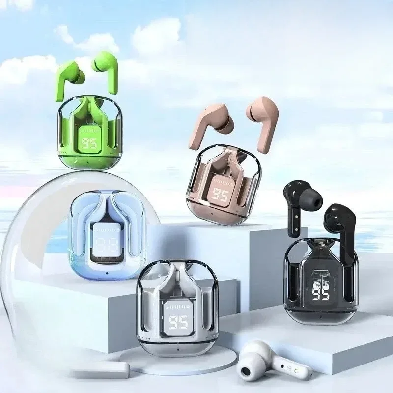 VYOPBC Écouteurs sans fil Bluetooth T2 d'origine, casque HIFI Transparent, alimentation LED, affichage numérique, son stéréo, pour Xiaomi 6