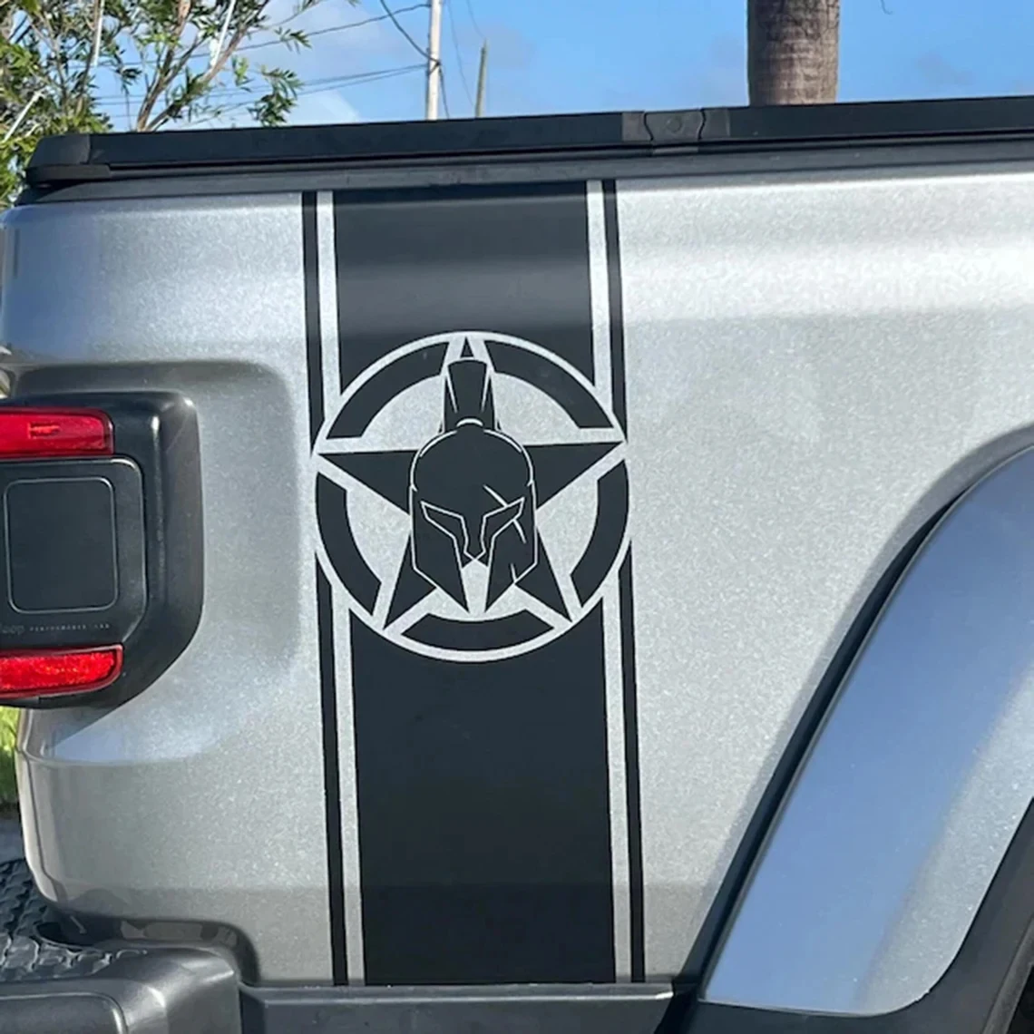 Alpha Romeo Gladiator Star Bedside Graphic Decal Set Military Themed Design for Jeep Gladiator JT 2018 and New Durable Off-Road