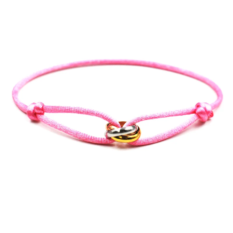 Luxuriöses Unisex-Armband, 3, Metallschnalle, Handkette, verstellbares Herren-Seil-Armband für Damen, Schmuck, Geschenke