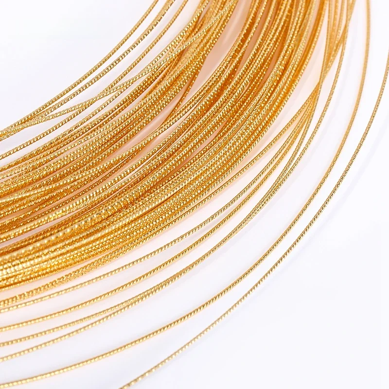 18K pozłacany półtwardy drut miedziany do wyrobu biżuterii, wysokiej jakości Twist Batch Flower Hard Thread DIY Jewelry Material — zdjęcie 2