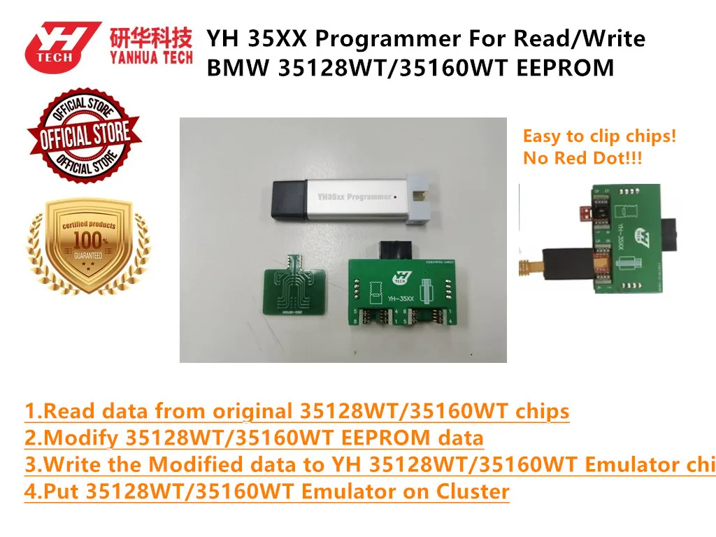 Yanhua ACDP YH 35XX Programmer and 35128 Emulator 35160WT 35128WT EEPROM eraser tool for cluster