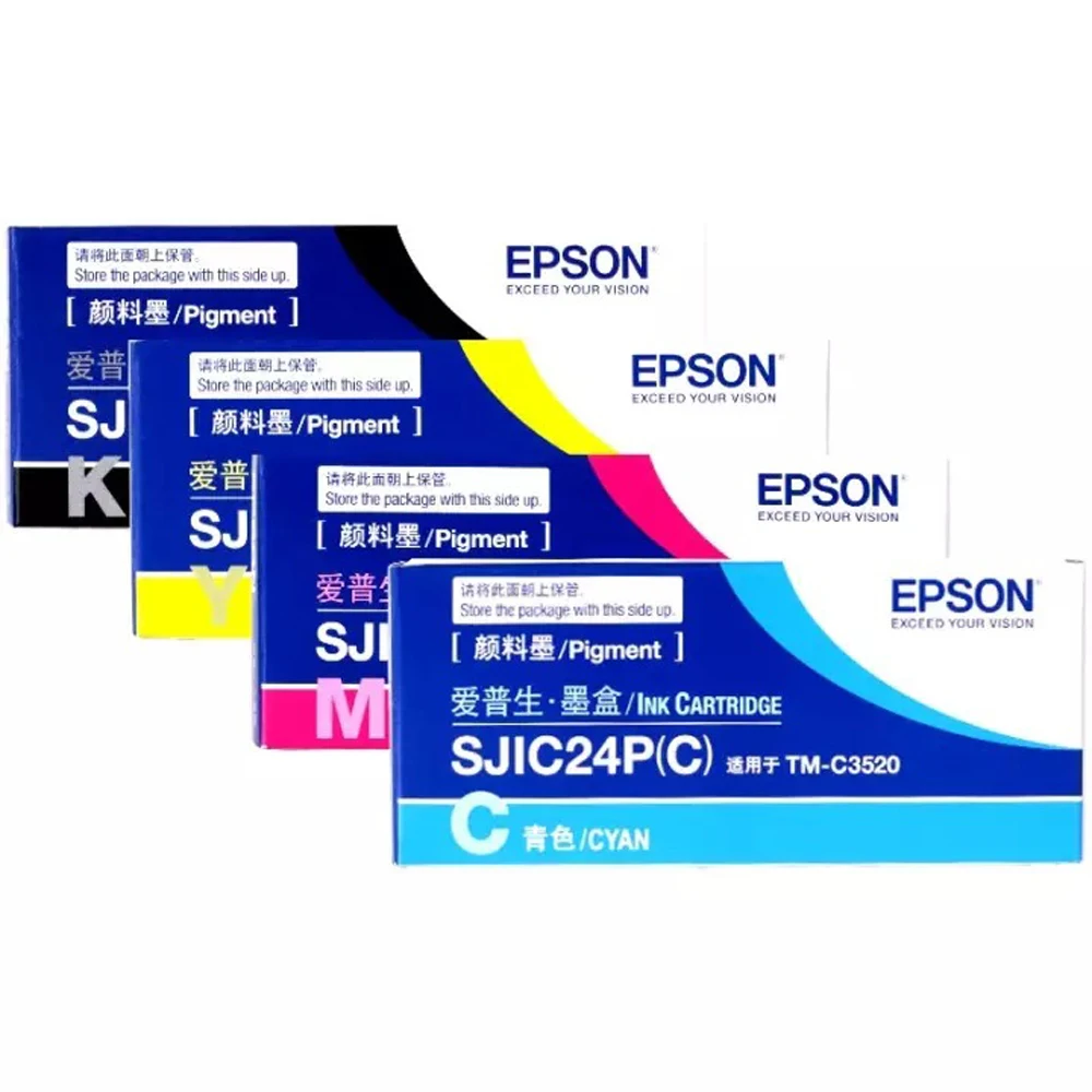 Epson Original TM-C3520 Ink Cartridge SJIC24P ALL COLOR CMYK