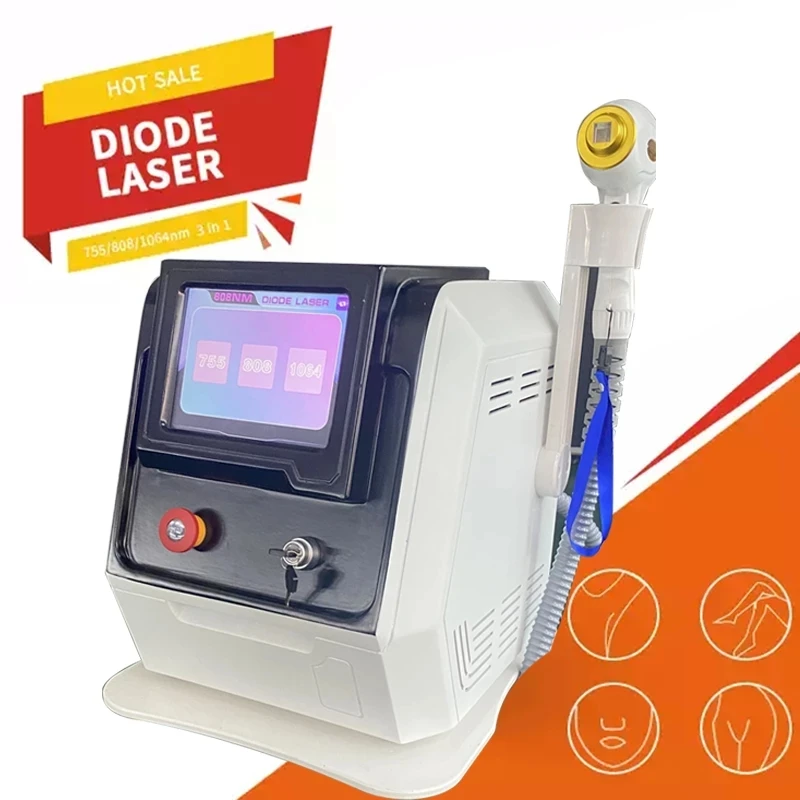 Vendita calda Ice Device 3000W Titanium 808 Diodo Laser macchina per la depilazione 3 lunghezza d'onda 755nm 808nm 1064nm con CE