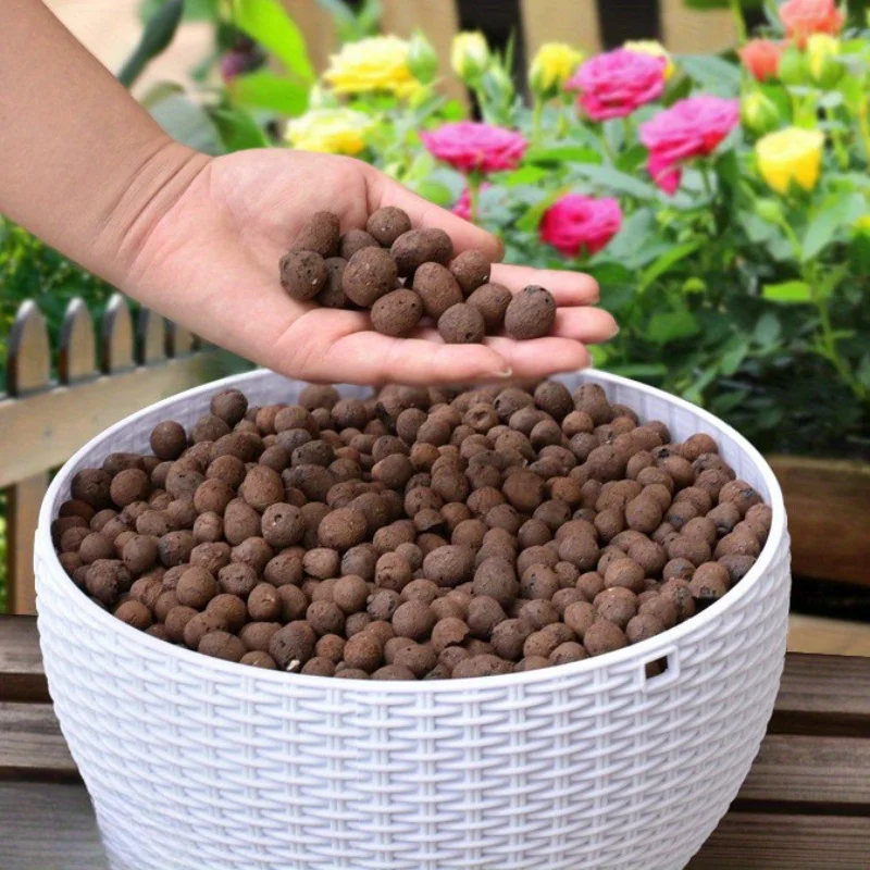 100/200/500g Clay Pebbles Hydroponic Rocks Organic Ceramsite Grow Media for Horticultural,Orchids,Drainage