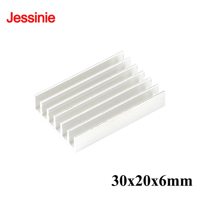 100 قطعة/1 قطعة 30*20*6 مللي متر سبائك الألومنيوم المبرد المبرد بالوعة الحرارة رقاقة إلكترونية IC تبريد المبرد برودة لوحدة المعالجة المركزية RAM GPU PCB