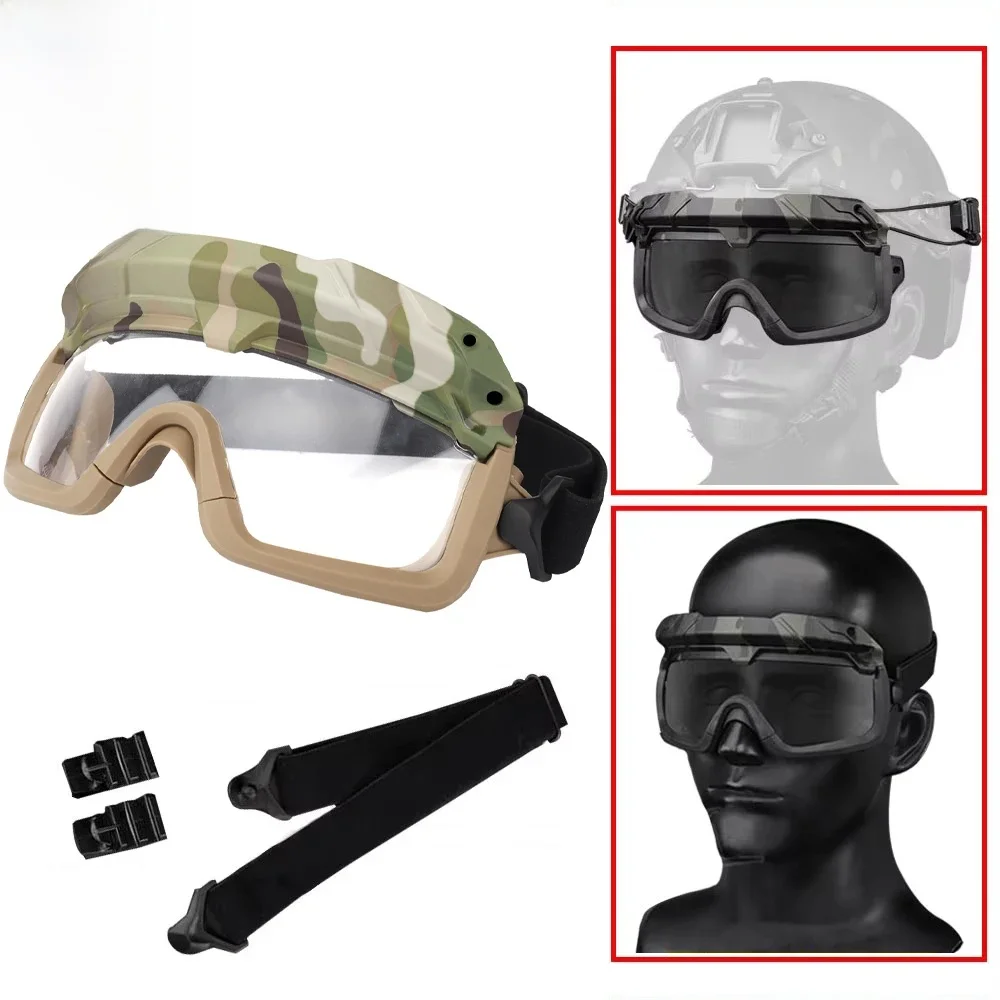 AliExpress SINAIRSOFT Tactical Airsoft Paintball Goggles Windproof Anti Fog CS Wargame Protection For Tactical Helmet Fishing Cycling Glasses Eyewear