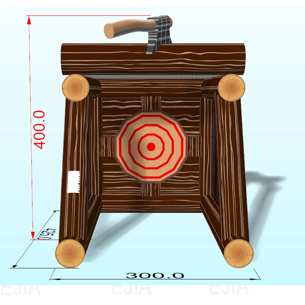 Machado inflável leve de 13 pés, jogo de carnaval com ventilador e machado comercial, jogos de lançamento de furos de alvo