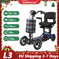 4 Wheel Electric Scooter Dual Motor 500W 36V Lithium Battery Lightweight Foldable Mobility Scooter Golf Cart 50km Long Range