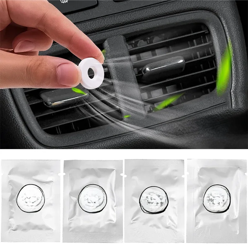Supplément désodorisant pour voiture, 6 saveurs, recharge de parfum pour ventilation de voiture, remplacement des tampons de coton aromatiques, parfum, accessoires d'intérieur