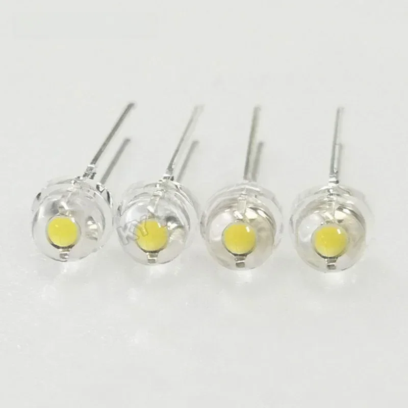 50 SZTUK 5mm Dioda LED w słomkowym kapeluszu Super jasna biel 0,3W 0,5W 0,75W F5 Moc 0,5W Dioda elektroluminescencyjna Czerwony Żółty Zielony Niebieski Ciepły — zdjęcie produktu 6