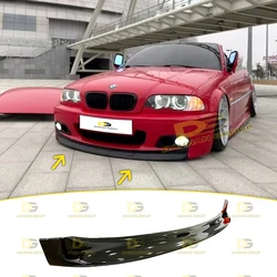 BM 3 Series E46 M Tech M Sport 1997 - 2006 CSL Style Front Splitter Lip Spoiler Wing Carbon Look or Piano Gloss Black Plastic