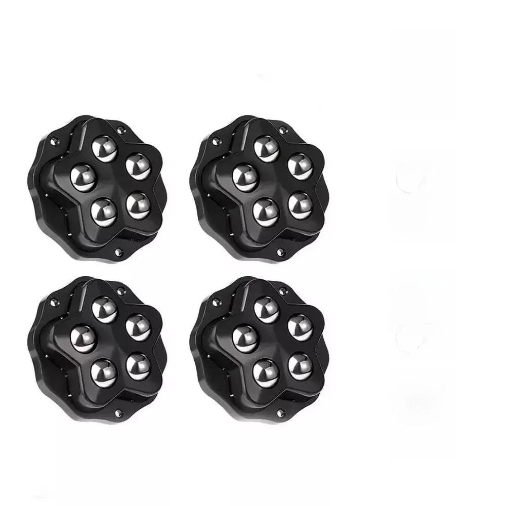 Roulettes auto-adhésives, 4 pièces, Super porteurs, 5 perles universelles 360 ° Roues rotatives pour boîtes de rangement d'appareils ménagers