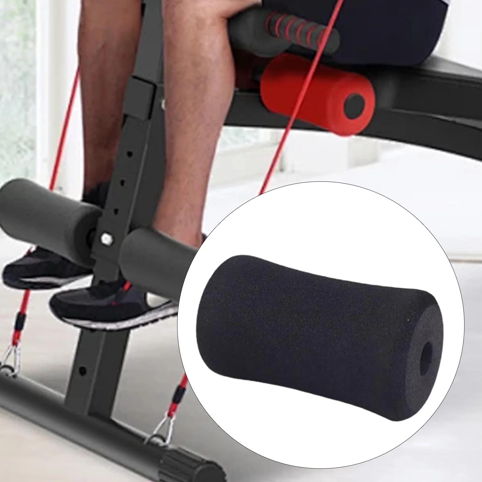 Soft Foam Foot Pad Roller for Home Gym Workout Bench Leg Extension Equipment Durable Supportive Fitness Accessory