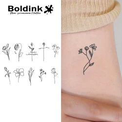 Flowers Temporary Tattoo,Lasts To 15 Days New Technology Magic Waterproof Semi Permanent Sticker.