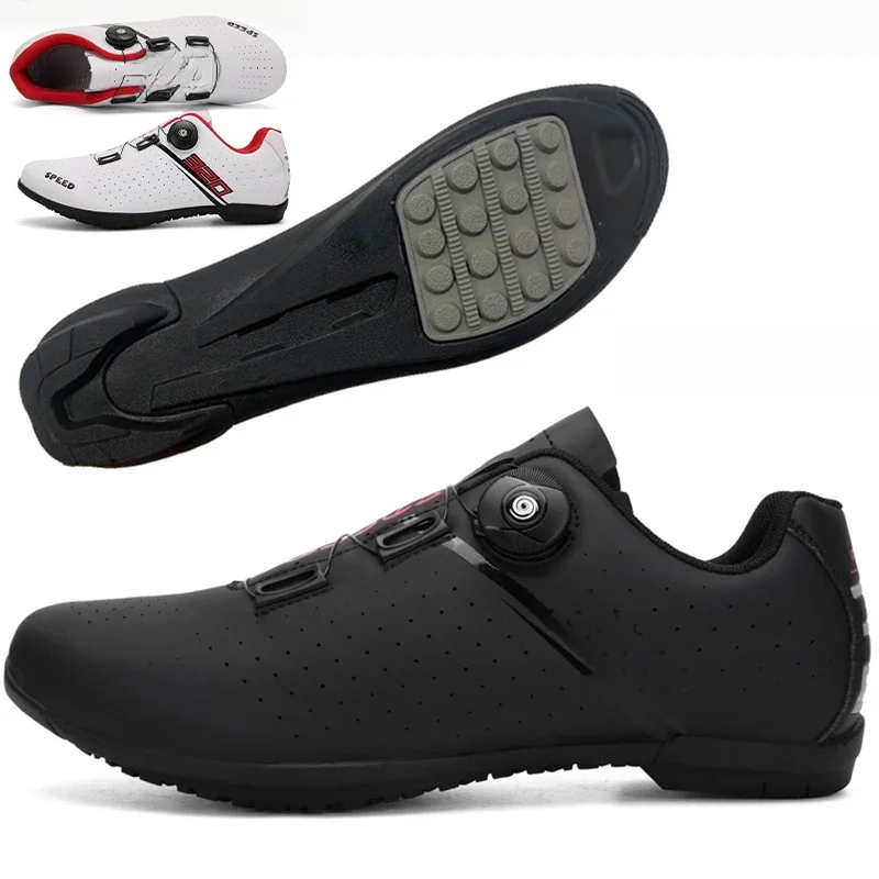 AliExpress CC chengta Professional Cycling Shoes Rubber Outsole Knob Buckle Shoes MTB Women Lockless Indoor Cycling Men Cross-Country Cycling Shoes