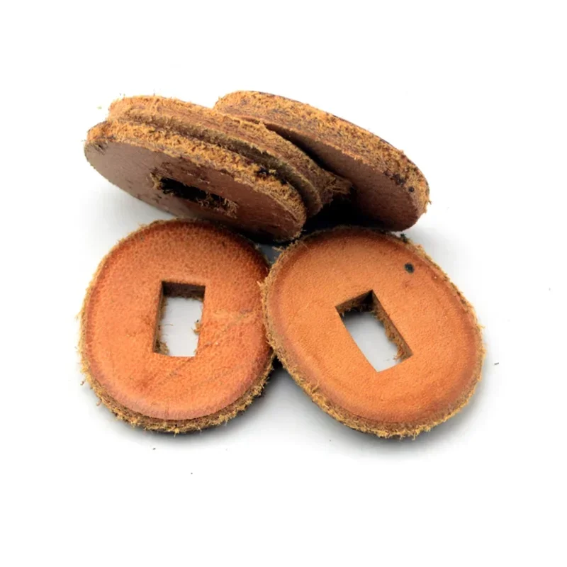 Lot de 5 rondelles en cuir italien tanné végétal, entretoises pour manches de couteau, matériel de bricolage pour la fabrication de couteaux