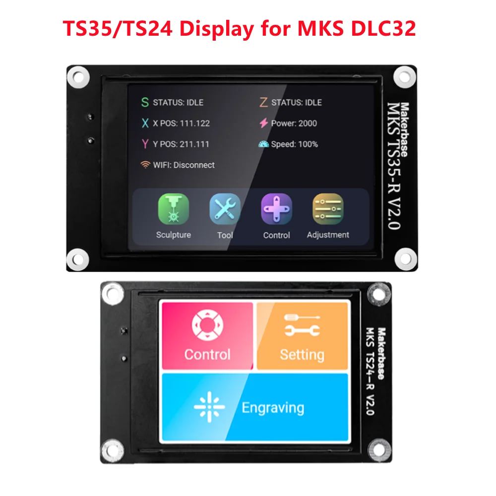 Makerbase Mks DLC32 V2.1 32Bits Moederbord Offline Controller Wifi Tft Touch Screen TS24/TS35-R Voor Laser Graveermachine