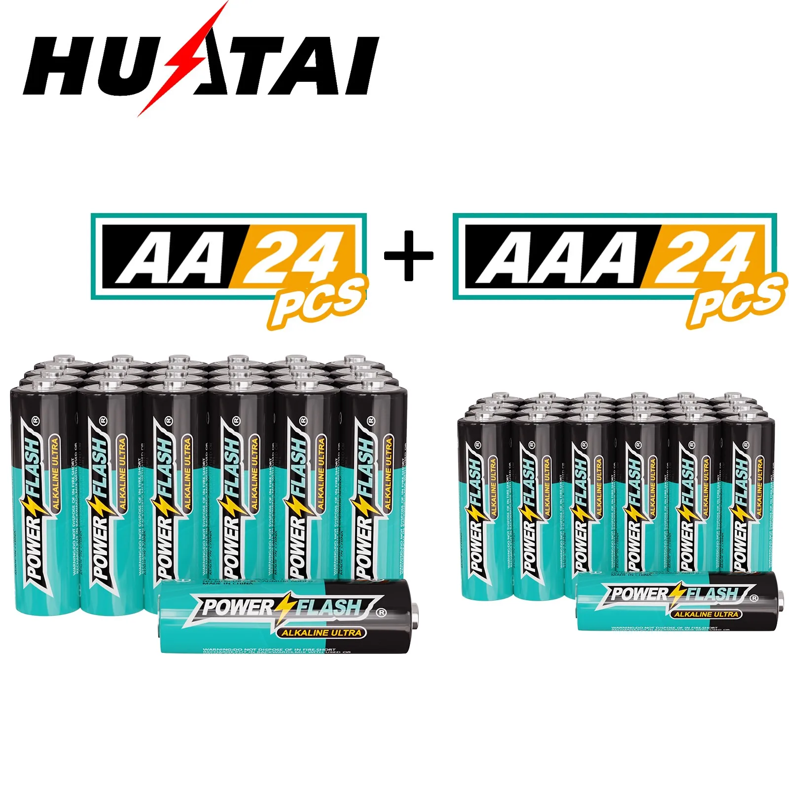 

New HUATAI 1.5V LR6 AAA24 AA24 Long-lasting Alkaline Batteries Suitable For Game Controllers MP3 Players Cameras Wireless Mice