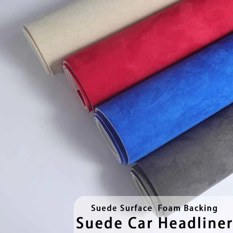 

Car Roof Fabric Suede Auto Headliner Material for Car Ceiling Lining Interior Repair and Modification Foam Backed 200x140cm​