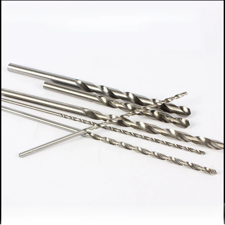 5,3 mm 5,4 mm 5,5 mm 5,6 mm 250 mm 300 mm 350 mm 400 mm 500 mm Bardzo długie wiertło kręte z chwytem prostym ze stali szybkotnącej HSS do metalu i drewna — zdjęcie 2