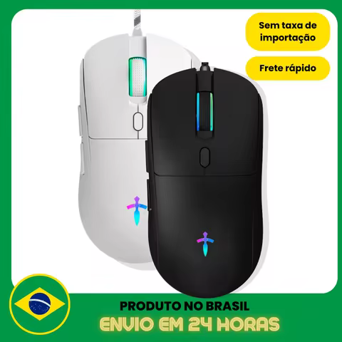 Mouse Gamer Jogo 8000dpi Óptico Led Rgb Usb Pc Computador
