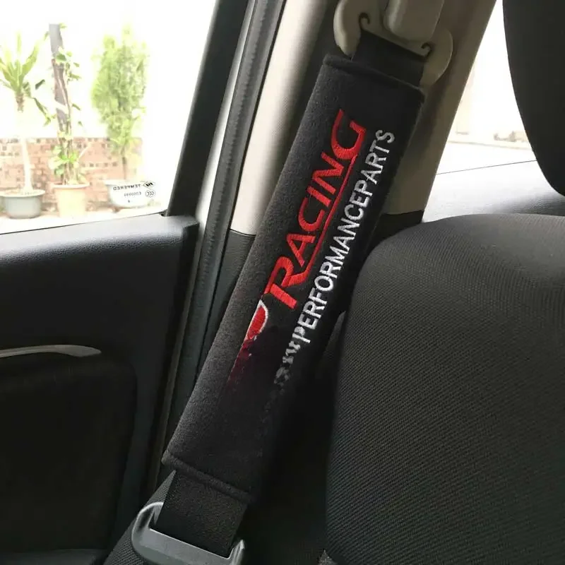 Housse de protection pour ceinture de siège de voiture, 2 pièces, housse de protection pour Logo ST Racing, pour Ford FOCUS 3 Mondeo Fiesta Kuga MK2 MK3, accessoires