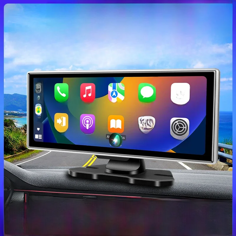 11,26 inch auto DVR 4K Dash Cam Dual Lens Draadloos Carplay & Android Auto Video Recorder Monitor GPS-navigatie 5G Wifi FM AUX - afbeelding 2