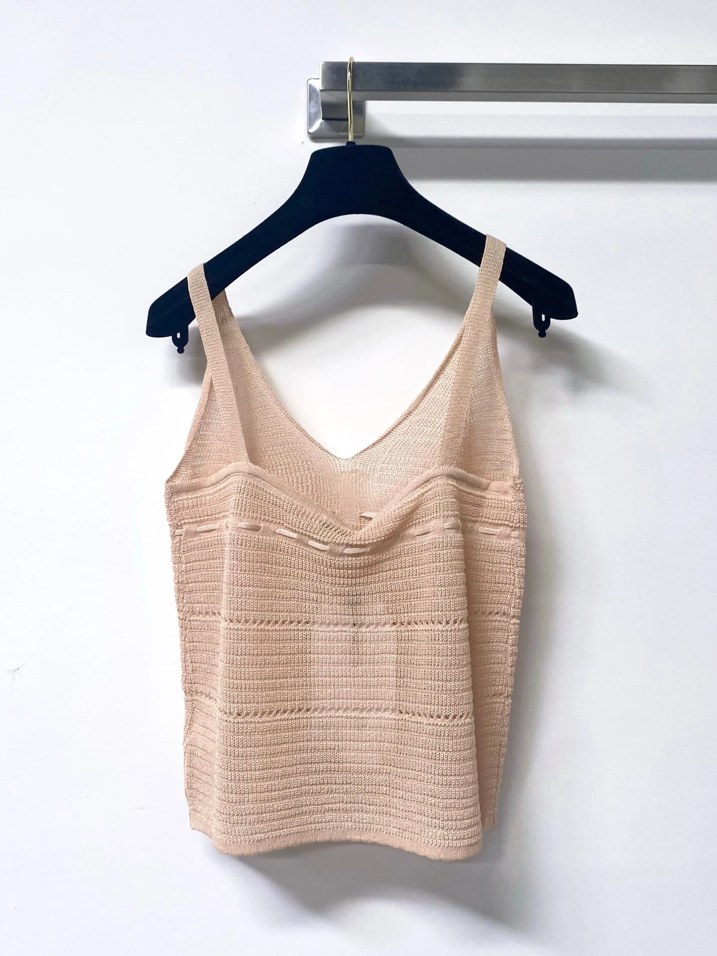 

2026 Women's Summer New V-Neck Striped Knit Cami Gentle Style Slim Tank Top ZX185152