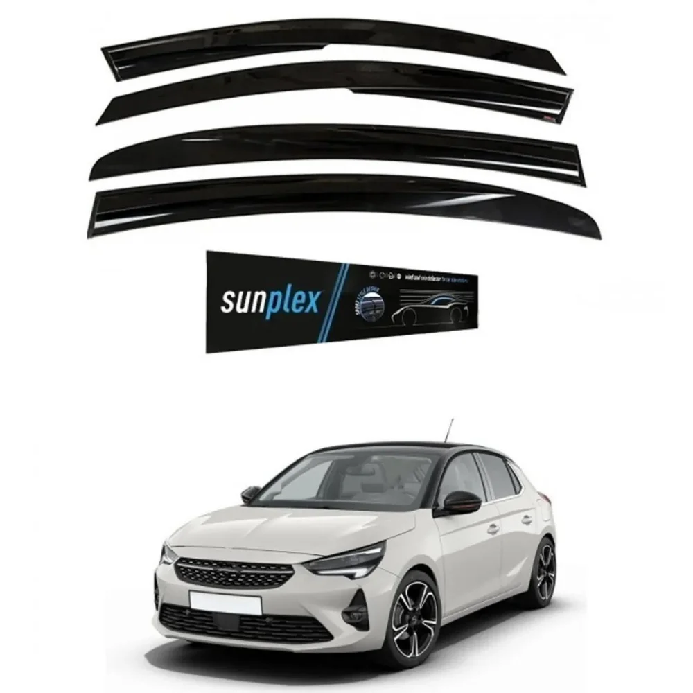 Car Window Accessories For Opel Corsa F 2019-2024 Sport Style Window Deflector Rain Cover Visor Awnings Tuning Parts