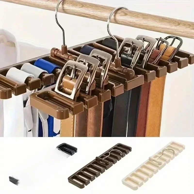 Cintre de ceinture à nouer, organisateur rotatif de ceinture de garde-robe, cintre d'écharpe multifonctionnel, support de rangement de placard à domicile, accessoires 1 pièces