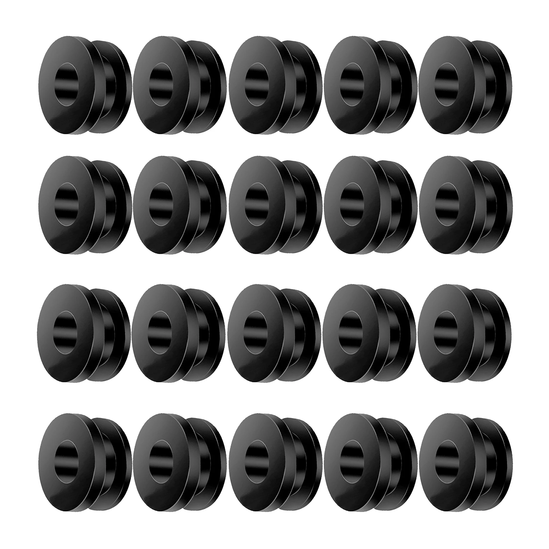 20Pcs M6 TPU Rubber Grommet Kit for Motorcycle Fairing Cowling Windshield Mounting Accessories