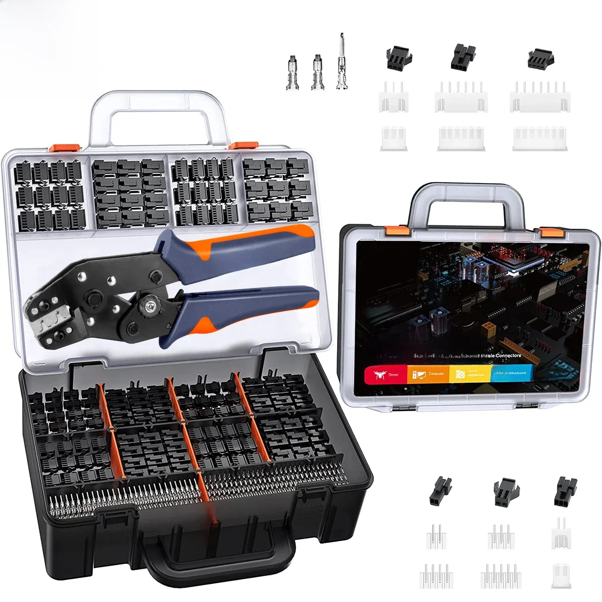 Kit d'outils de sertissage de fil SN-01BM AWG 28-20 (0.08-0,5 mm²), pince à sertir pour connecteurs Dupont 2.54mm et connecteurs JST-XH 2.54mm