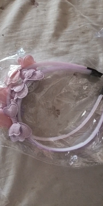 1pcs Candy Colored Hairbands Double Layered Bow Cute Bangs Headband for Girls Cotton Sweet Safe Children's Hair Accessories photo review