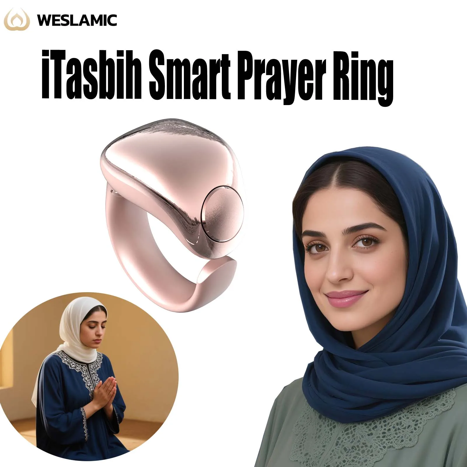 

WESLAMIC iTasbih Ramadan 2026, исламский модный аксессуар, счетчик тасби с сенсорным управлением для исламского языка