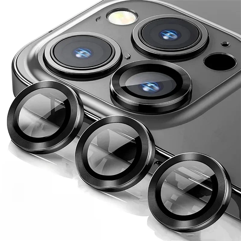 Protecteur d'objectif d'appareil photo, 3 pièces, pour iPhone 11 12 13 14 15 16 Pro Max 12 13 Mini, verre de protection pour iPhone 14 15 16 Plus