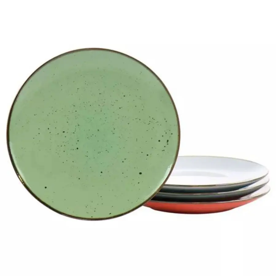 20pc Round Stoneware Dinnerware Set