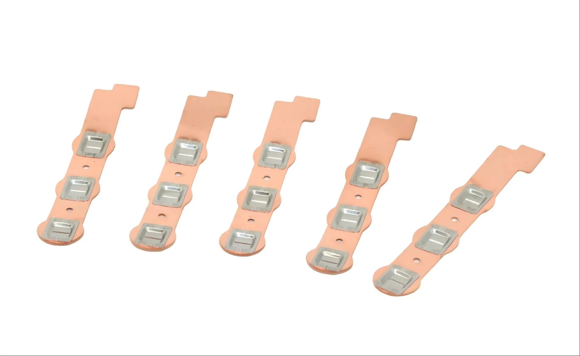 WELLGO Custom 0.3MM Thick Copper 21700 1*3P 21.4MM Battery Nickel Plated Copper Strip Busbar Easy Spot Welding for 21700 Cells
