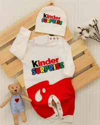 Kinder-mono sorpresa para bebé, ropa para bebé, mono y gorro gratis