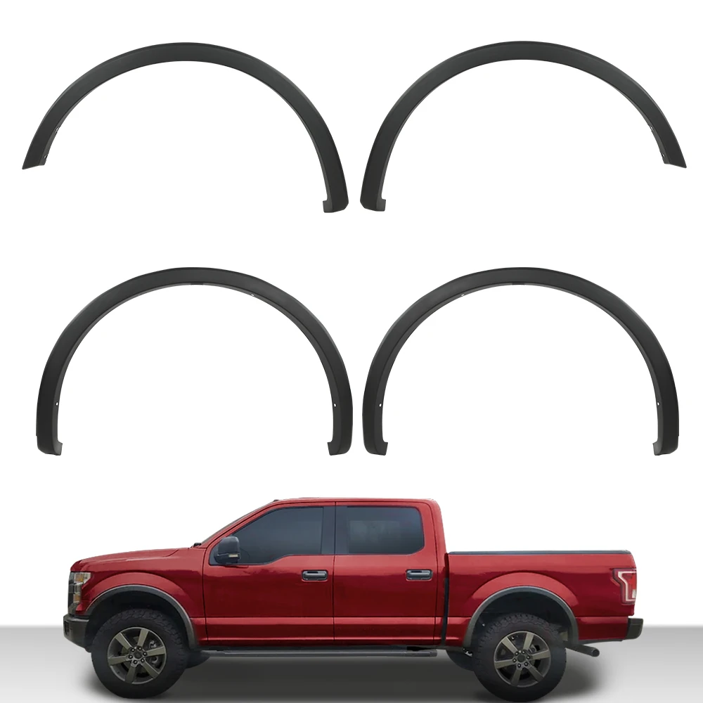 

4Pcs Fender Flares Wheel Textured Black Fit for 2015-17 Ford F150 Factory Style