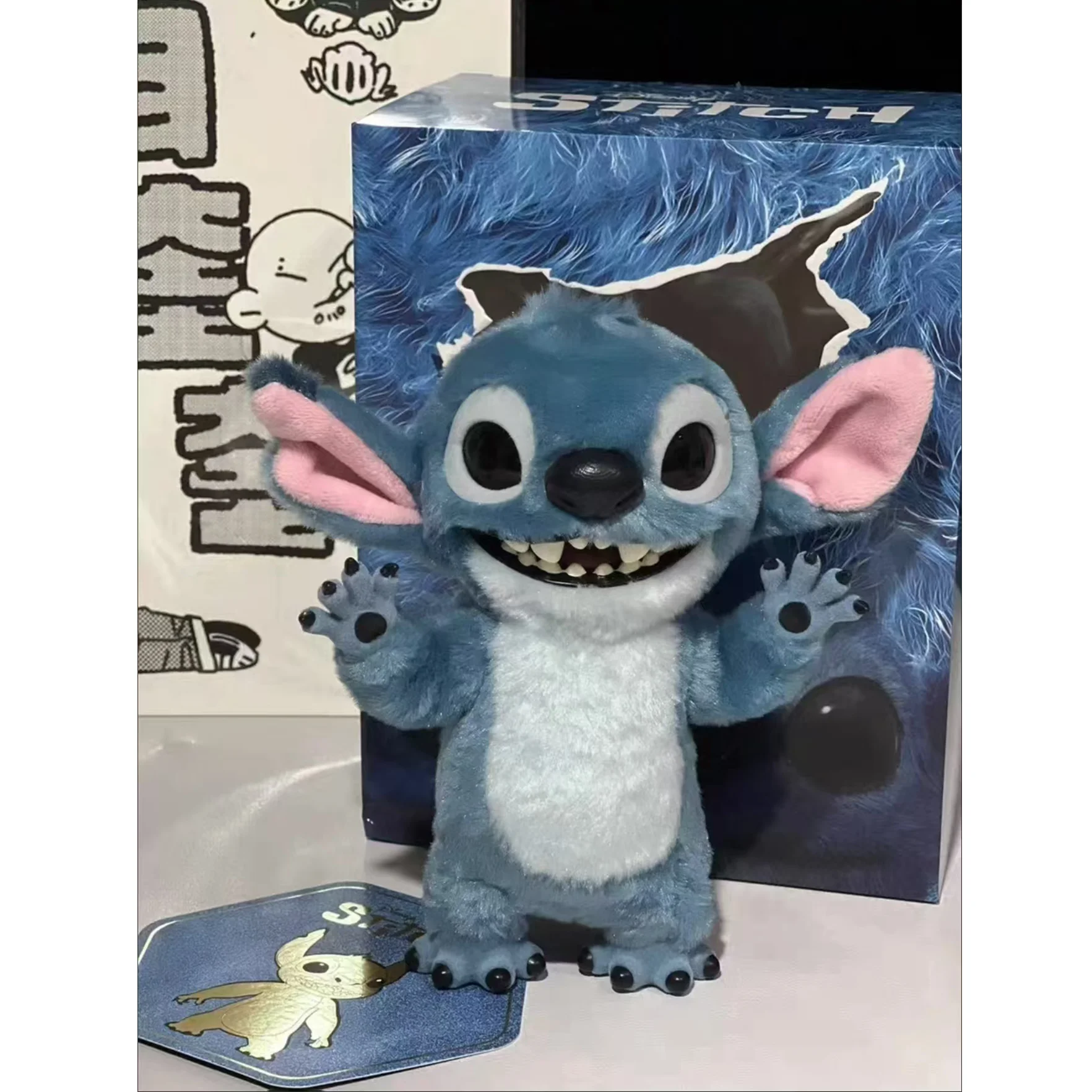 Potdemiel Licensed Disney Stitch Mini Soft Plush Keychain Cute Cartoon Doll Pendant Backpack Bag Decor Holiday Souvenir Gift