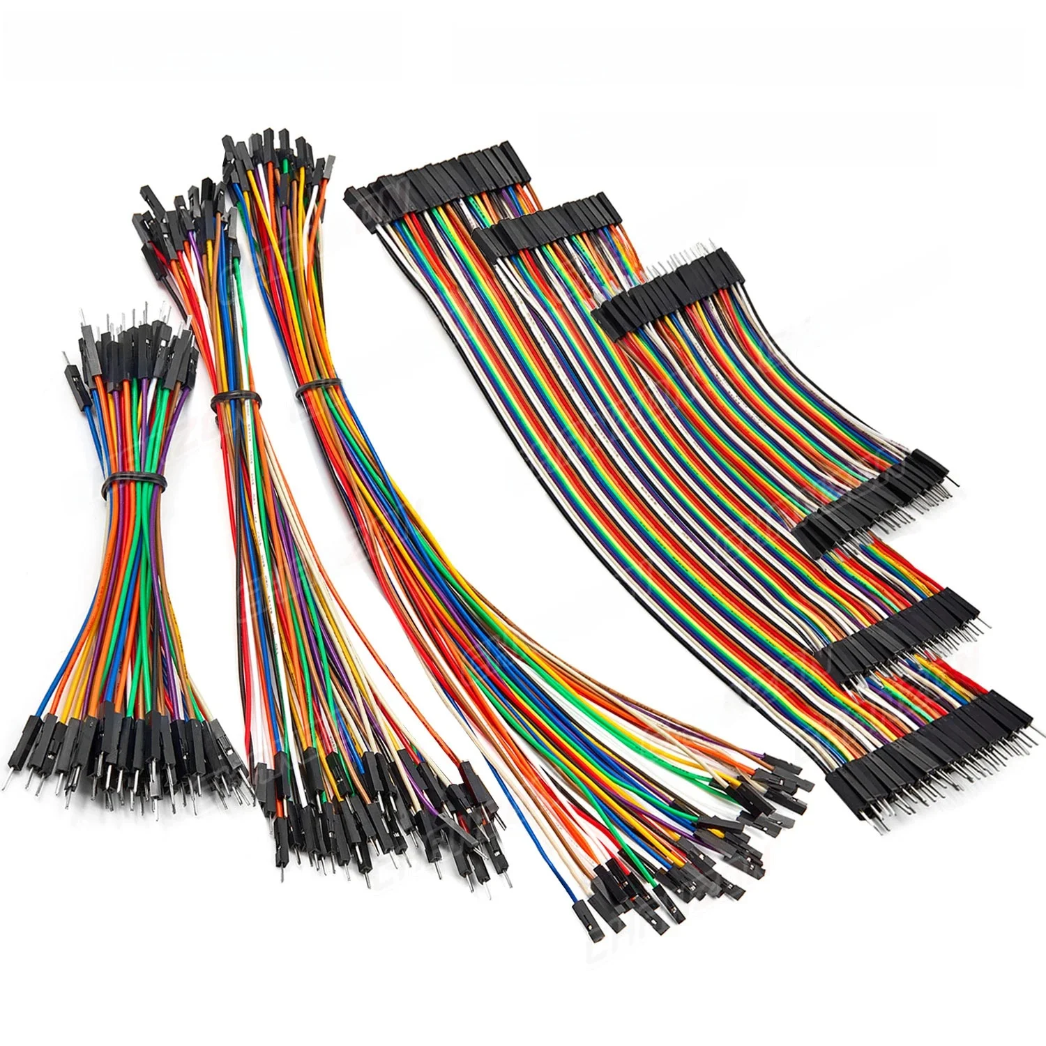 40-120 Stuks 10 Cm 20 Cm 30 Cm Dupont Kabel Lijn Jumper Wire Kit Mannelijke Vrouwelijke 24AWG Koperen Lange Lint Connector Set Voor Diy Broodplank - afbeelding 2