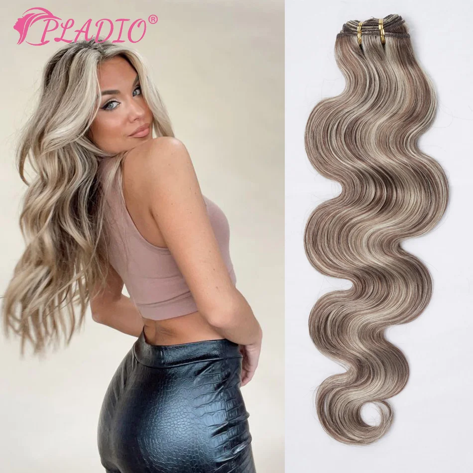 Human Hair Weft Extensions Brazilian Remy  Hair Bundles Sew In Weft Extensions Balayage Human  Hair Double Weft  Natural Color