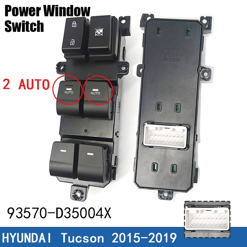 Front Window Switch 93570-D35004X For Hyundai Tucson 2015 2016 2017 2018 2019 Auto Windows Closer Lifter Glass Button 2 AUTO